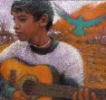 Boy Playing Guitar by Jean Francois Le Saint